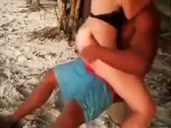 A huge, dark brown, horn-mad cock gave BJ the opportunity to ride it just before it did.